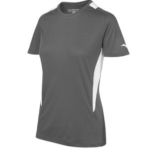 NEW! Mizuno Women's Softball Crewneck Jersey in Charcoal/White Size M
